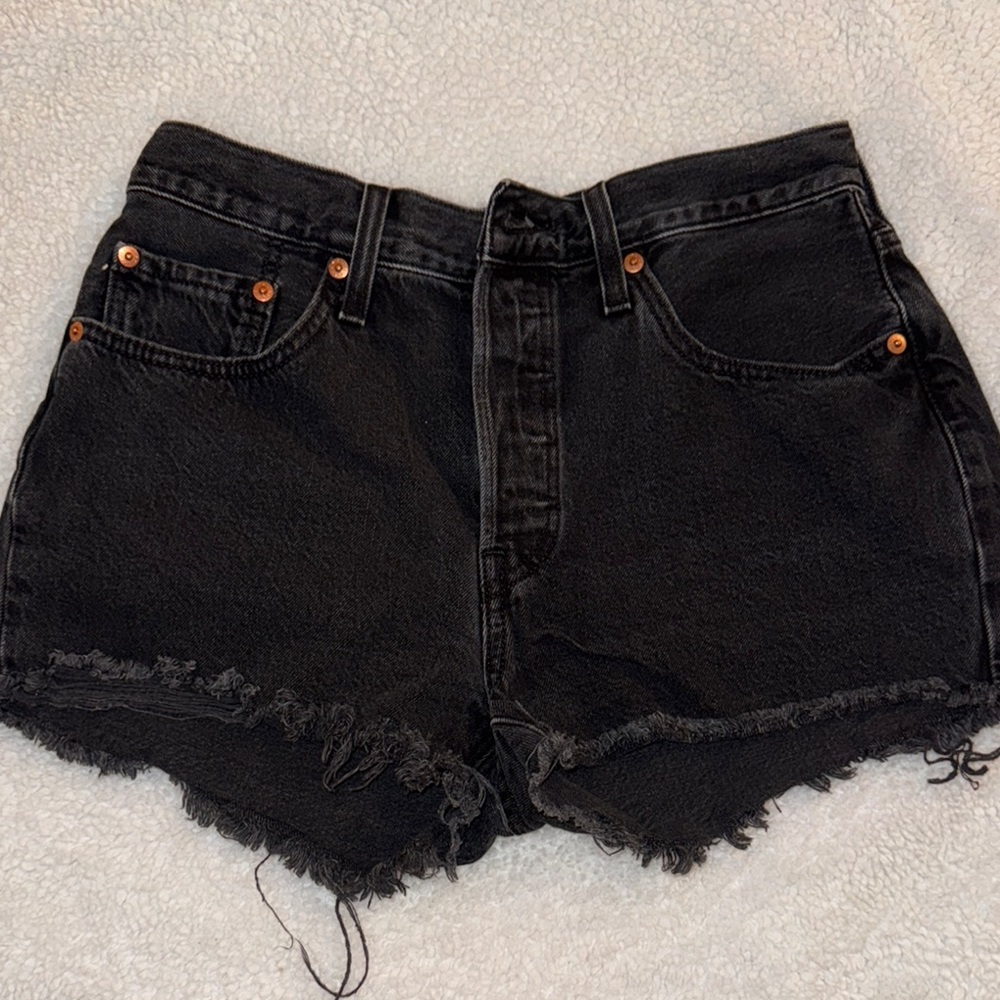 Black Denim Women's Shorts
